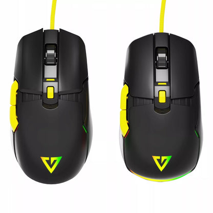 ŽAIDIMŲ PELĖ - RGB APŠVIETIMAS - LENGVA BE SPRAGTELĖJIMO - OPTINĖ 12400 DPI