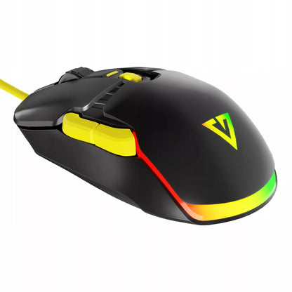 ŽAIDIMŲ PELĖ - RGB APŠVIETIMAS - LENGVA BE SPRAGTELĖJIMO - OPTINĖ 12400 DPI