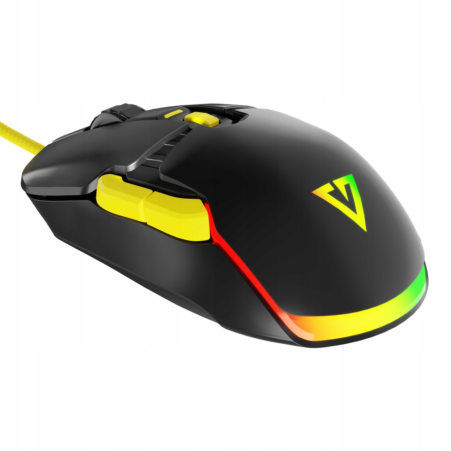 ŽAIDIMŲ PELĖ - RGB APŠVIETIMAS - LENGVA BE SPRAGTELĖJIMO - OPTINĖ 12400 DPI