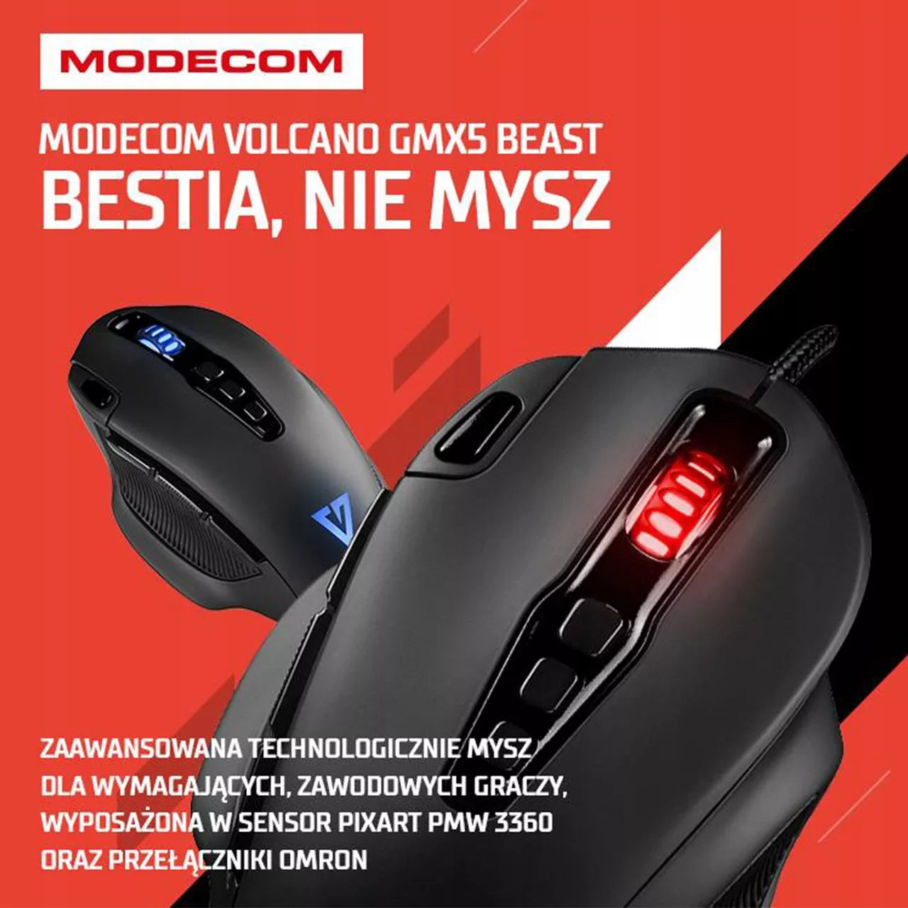 Laidinė žaidimų pelė - RGB apšvietimas - Optinis jutiklis 12400 DPI