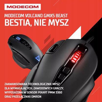 Laidinė žaidimų pelė - RGB apšvietimas - Optinis jutiklis 12400 DPI