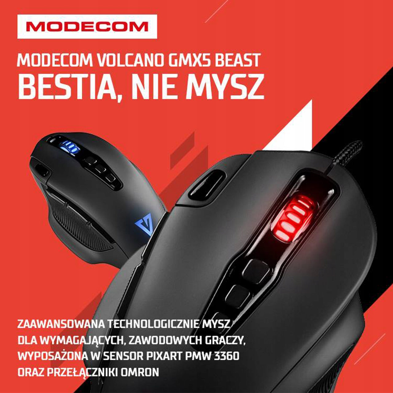 Laidinė žaidimų pelė - RGB apšvietimas - Optinis jutiklis 12400 DPI