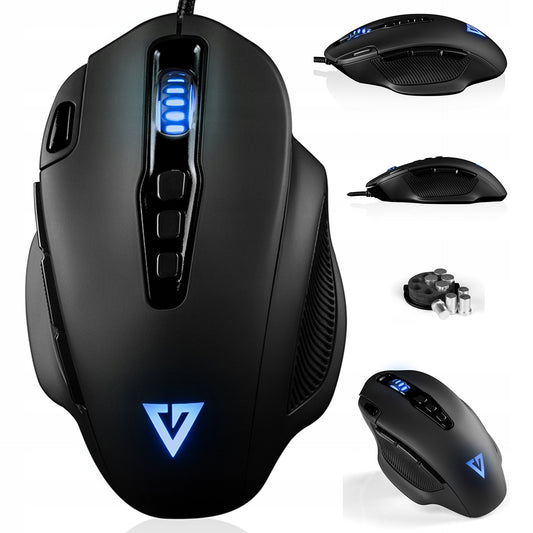 Laidinė žaidimų pelė - RGB apšvietimas - Optinis jutiklis 12400 DPI