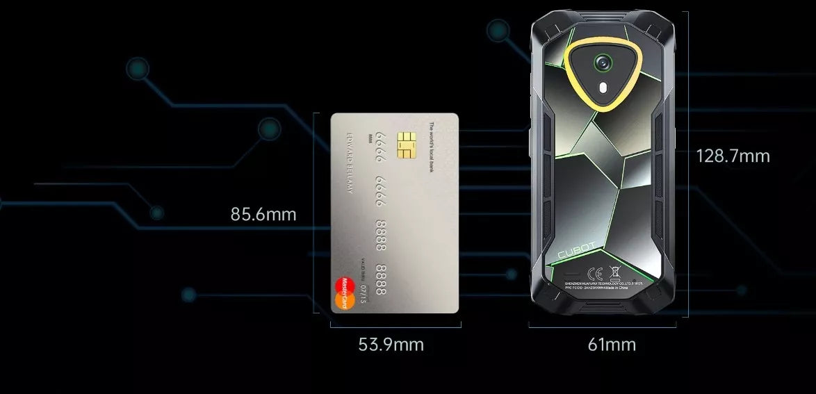 Mažas šarvuotas išmanusis telefonas CUBOT KINGKONG mini 4 16/128GB NFC DUAL SIM IP69K