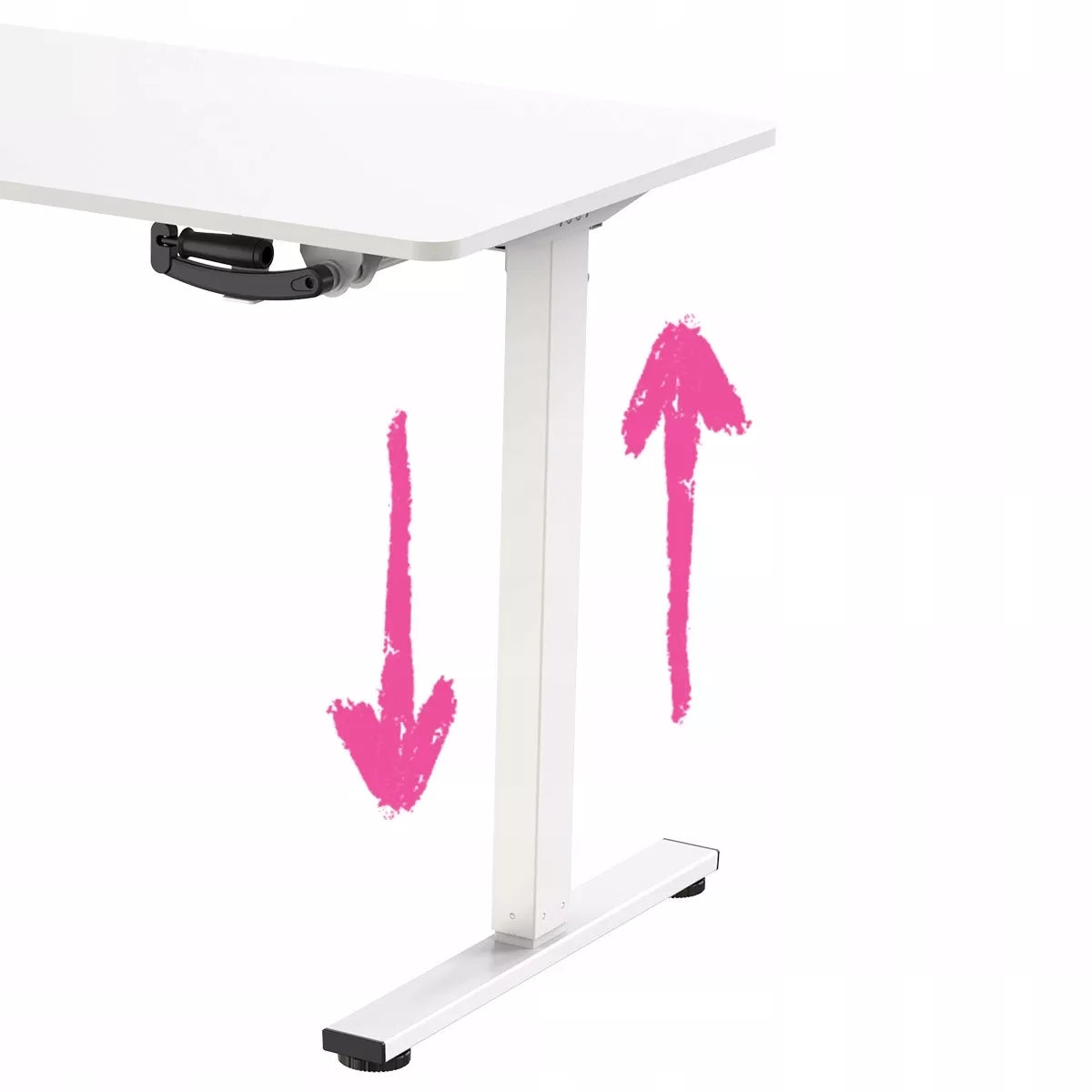 Rankinis reguliuojamo aukščio stalas 140x60 Spacetronik, baltas