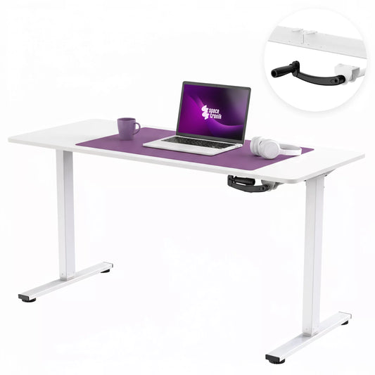Rankinis reguliuojamo aukščio stalas 140x60 Spacetronik, baltas