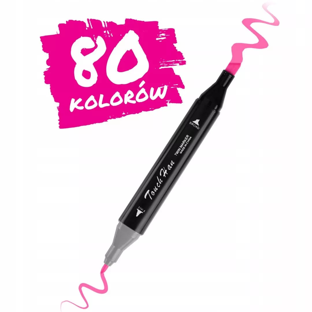 Nukido NK-912 alkoholiniai žymekliai su krepšiu, 80 vnt.