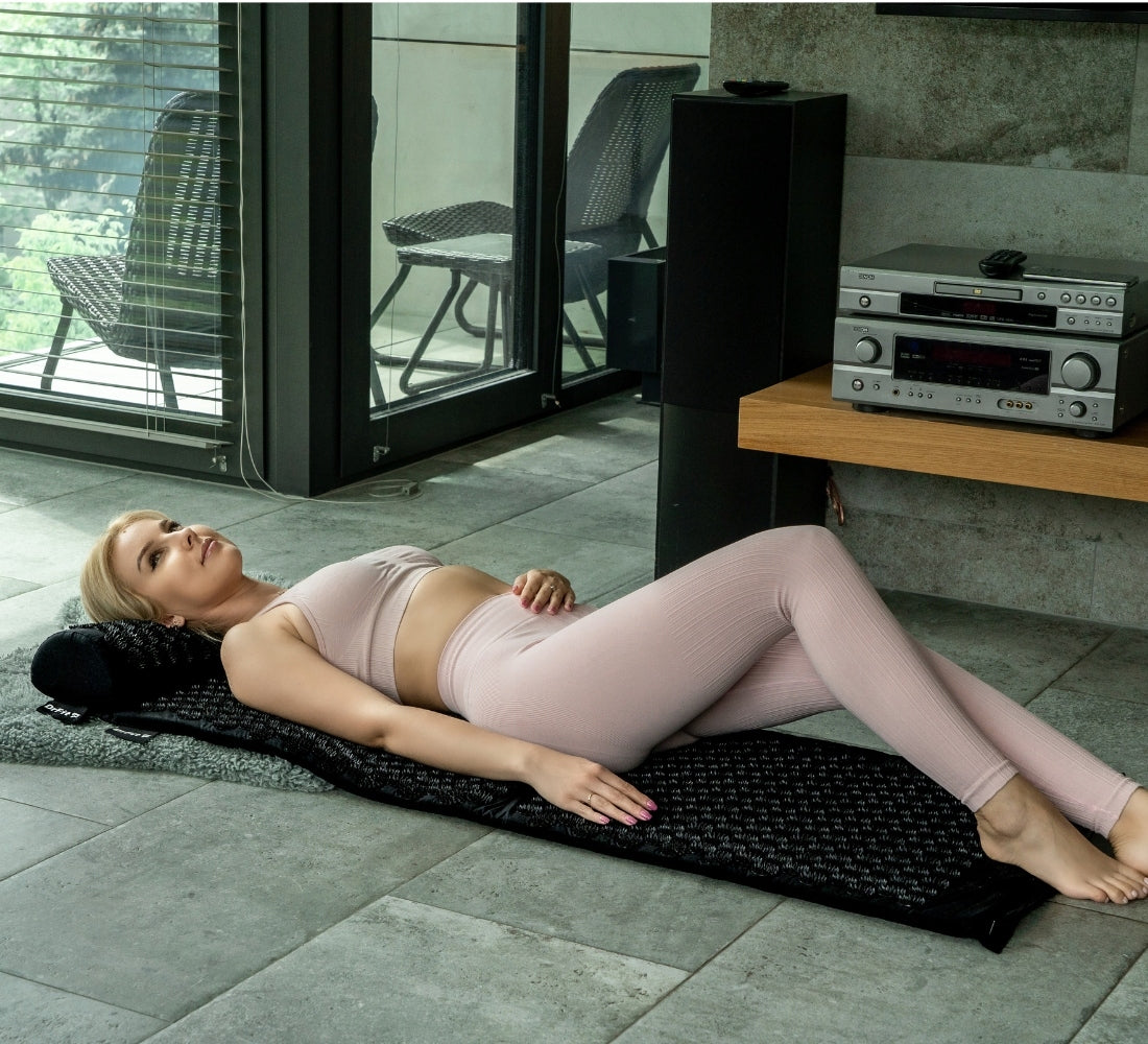 Akupresūros kilimėlis XXL Pagalvėlė su spygliais Sveikatos Terapija Stuburo Skausmo Masažas