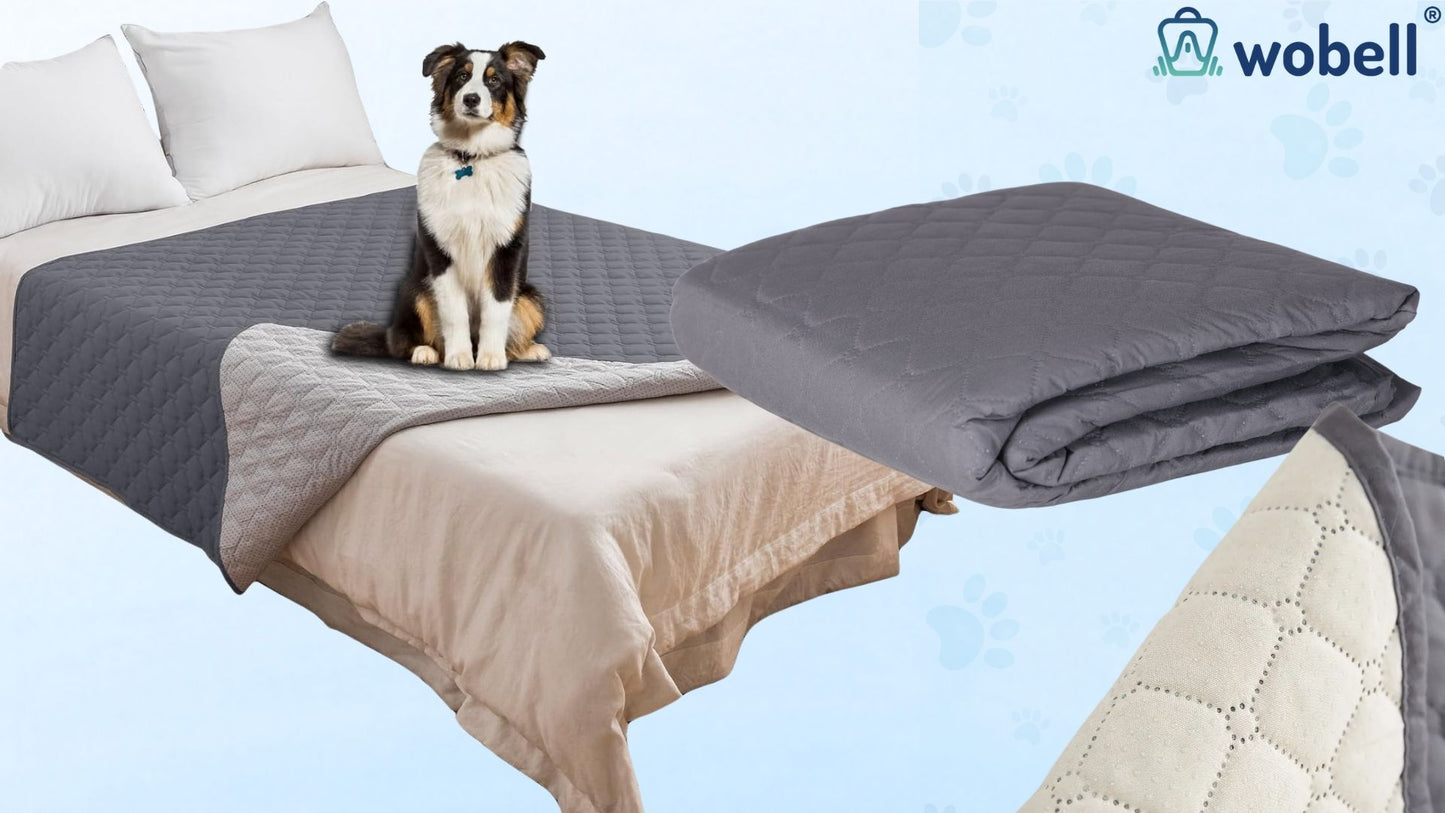 Apsauginis kilimėlis šuniui ant lovos, neslystantis, nepralaidus vandeniui, 130x210cm