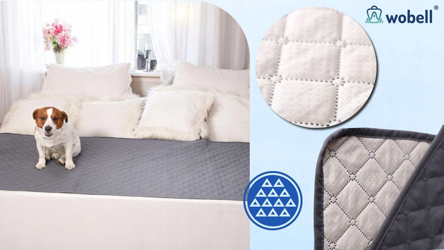 Apsauginis kilimėlis šuniui ant lovos, neslystantis, nepralaidus vandeniui, 130x210cm