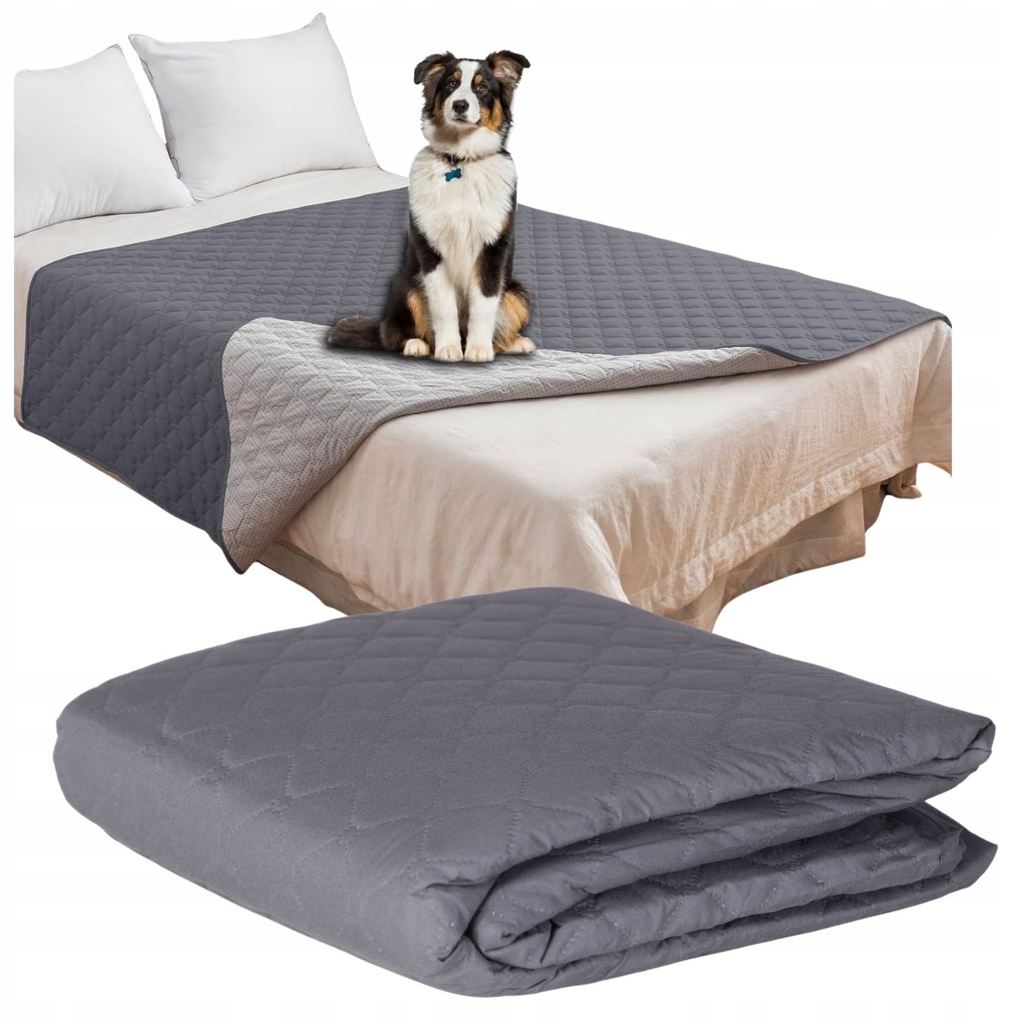 Apsauginis kilimėlis šuniui ant lovos, neslystantis, nepralaidus vandeniui, 130x210cm