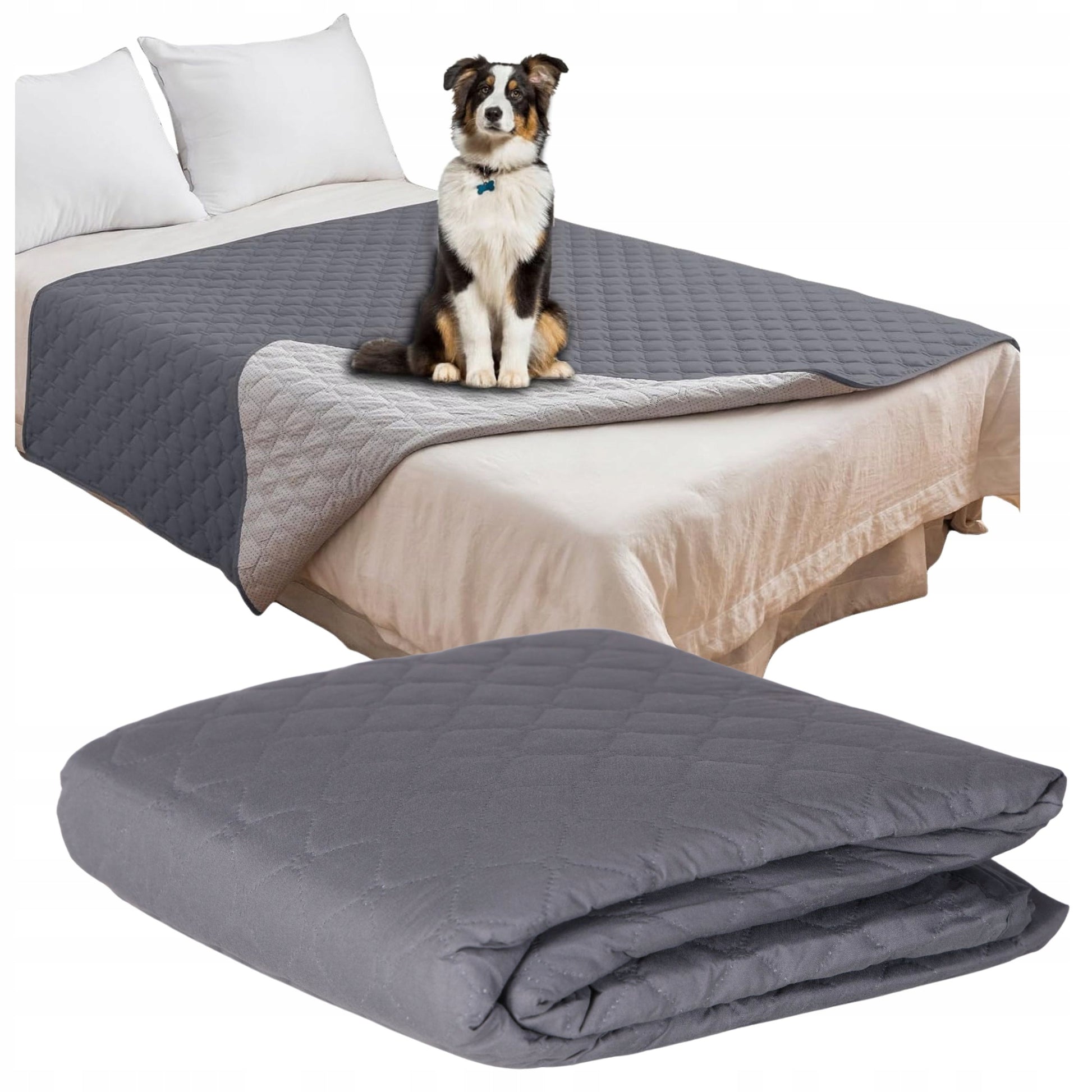 Apsauginis kilimėlis šuniui ant lovos, neslystantis, nepralaidus vandeniui, 130x210cm