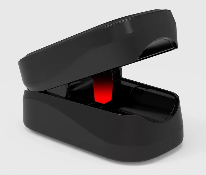 Medyczny pulsoksymetr napalcowy Oromed Oximeter z wyświetlaczem OLED, czarny + smycz