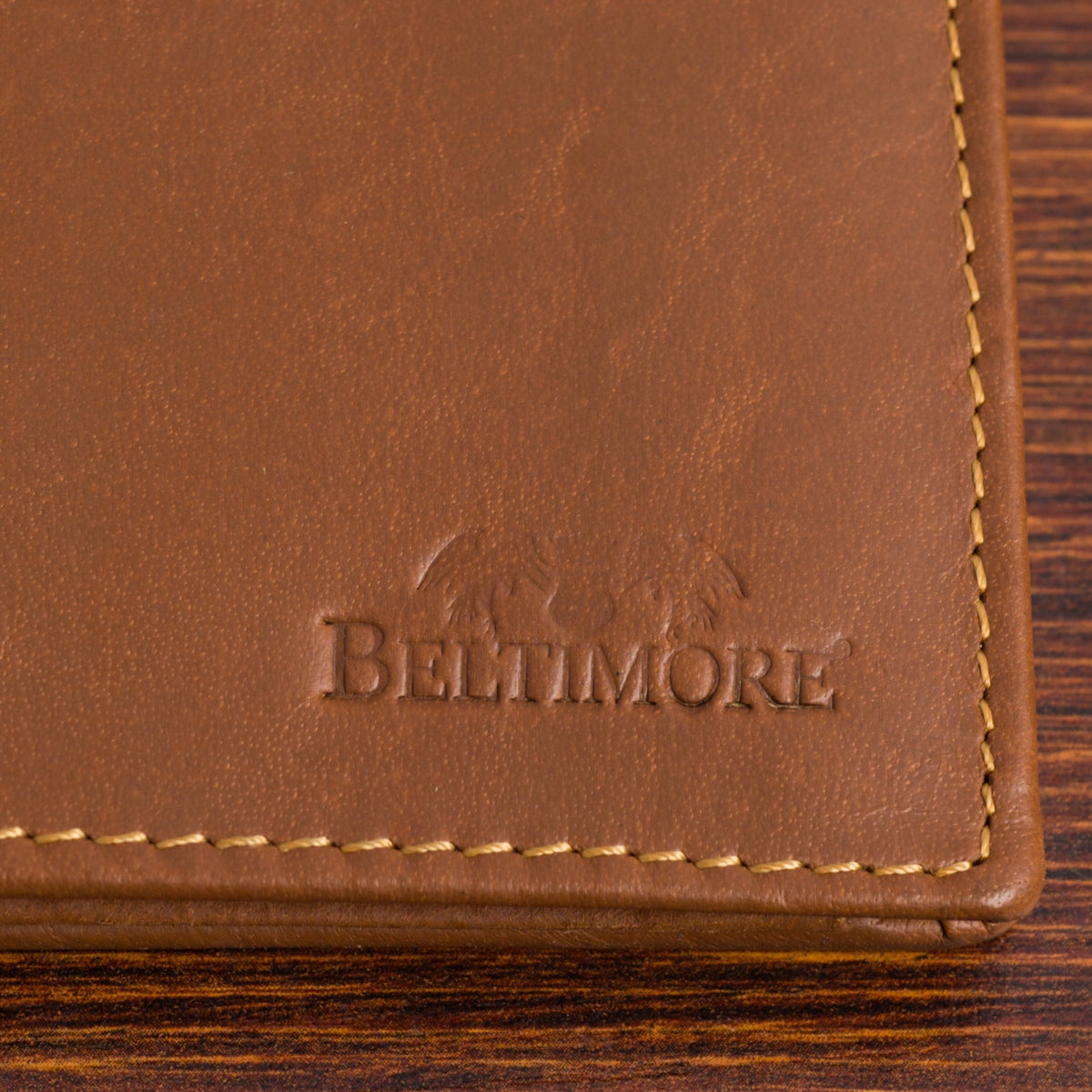 Klasikinė vyriška odinė piniginė, ruda, horizontali, be užsegimo Beltimore