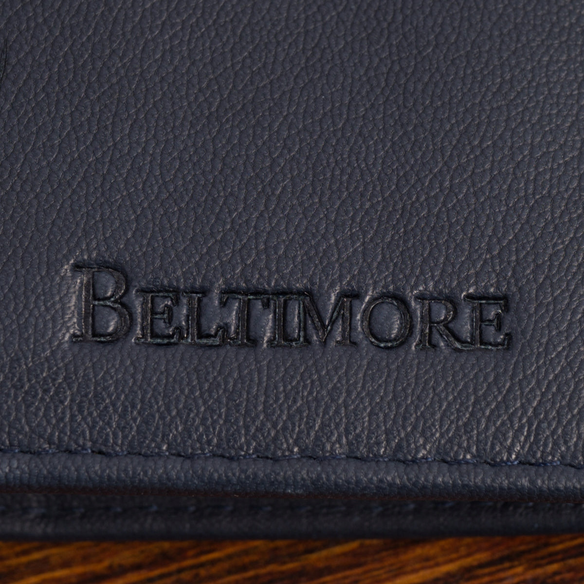 Vyriška klasikinė odinė didelė vertikali tamsiai mėlyna piniginė Beltimore