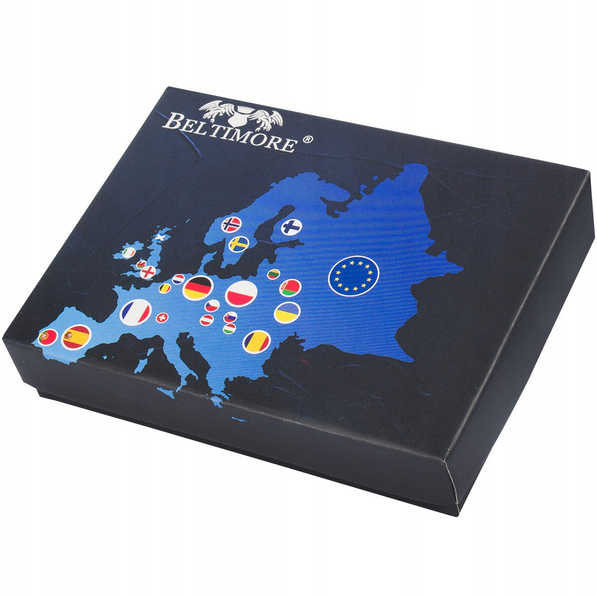 Didelės klasikinės juodos spalvos horizontalios odinės vyriškos piniginės natūralios odos Beltimore