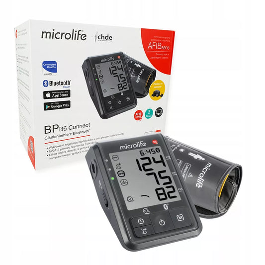 Microlife automatinis žastinis kraujospūdžio matuoklis BP B6 Bluetooth + maitinimo adapteris