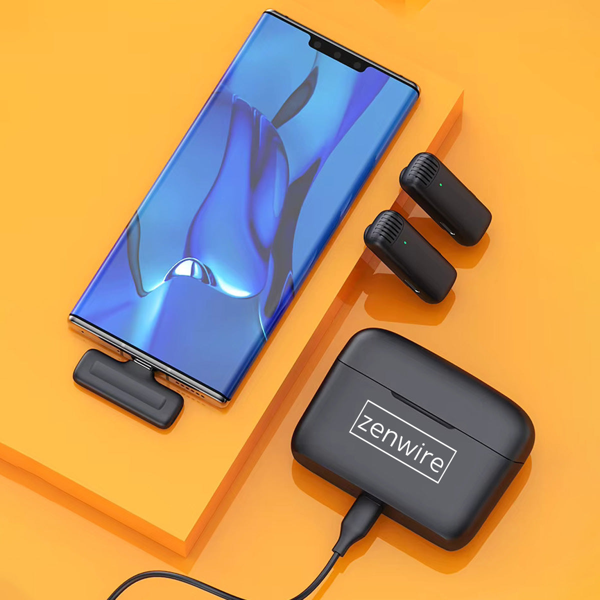 Belaidis Atlapinis Kondensatorinis Mikrofonas USB-C Bluetooth Telefonui