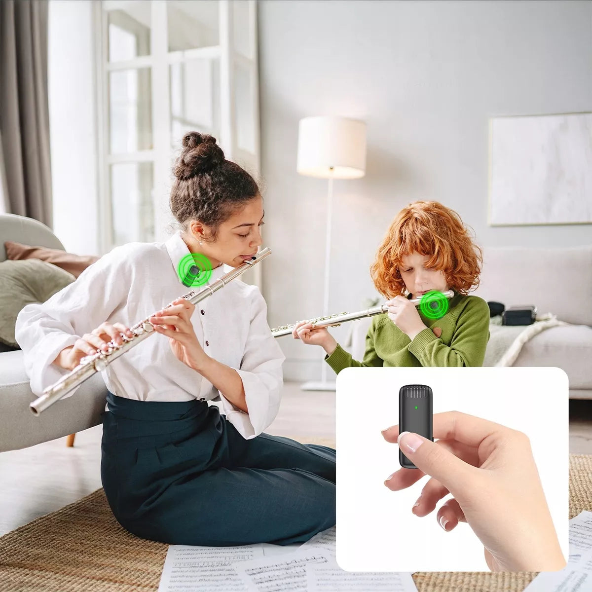 Belaidis Atlapinis Kondensatorinis Mikrofonas USB-C Bluetooth Telefonui
