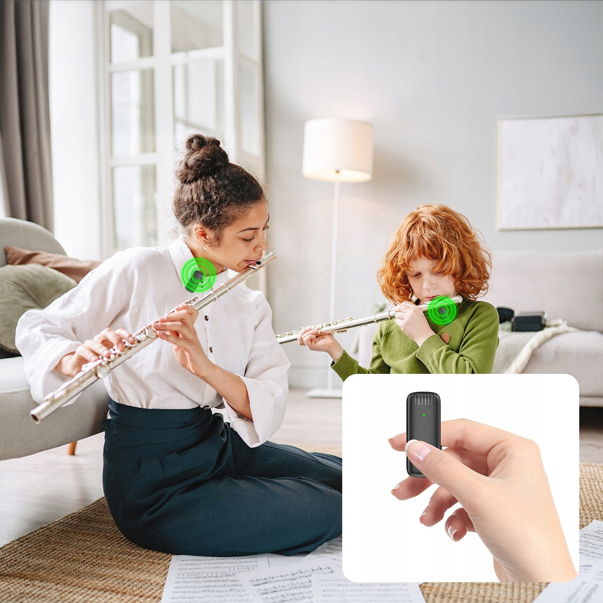 Belaidis Atlapinis Kondensatorinis Mikrofonas USB-C Bluetooth Telefonui