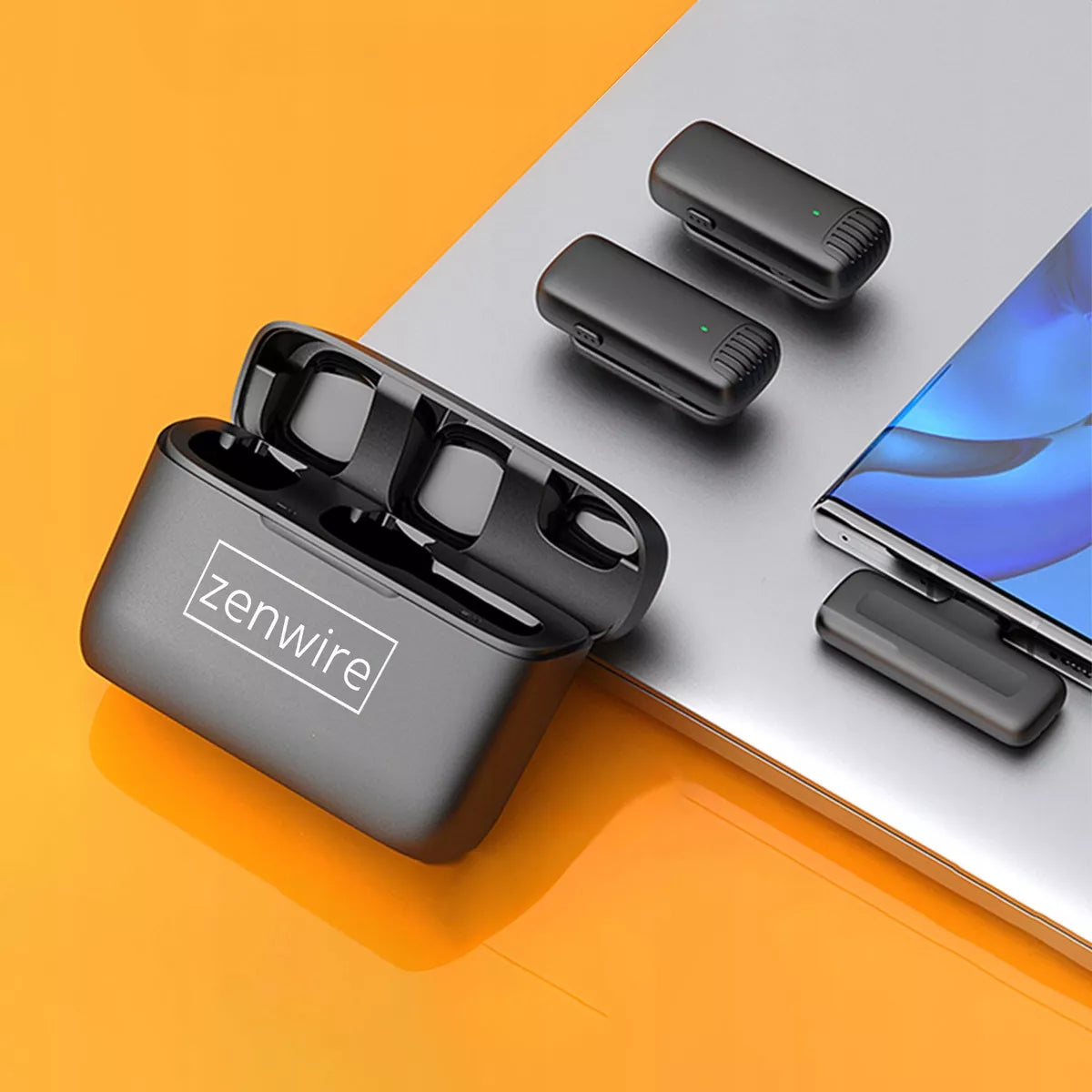 Belaidis Atlapinis Kondensatorinis Mikrofonas USB-C Bluetooth Telefonui