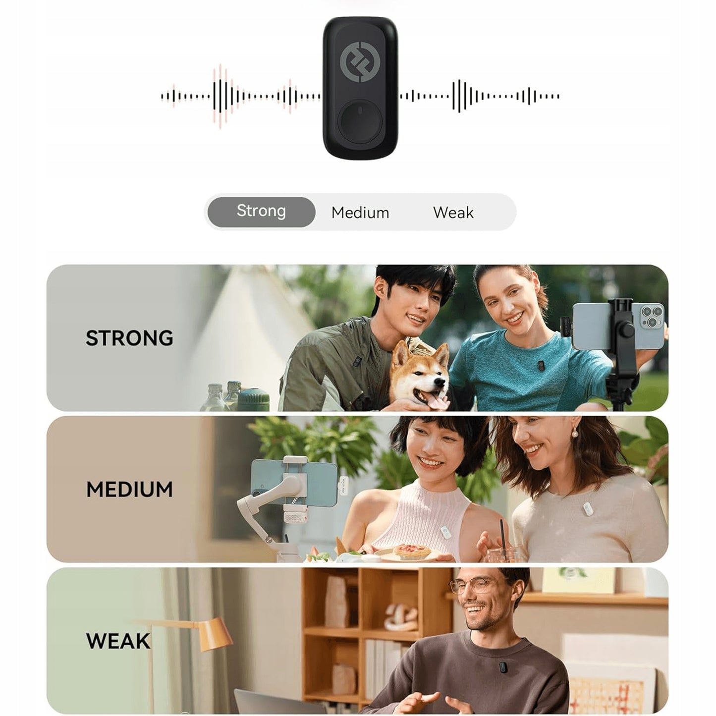 Belaidis prisegamas mikrofonas Hollyland LARK A1 Type-C 200m