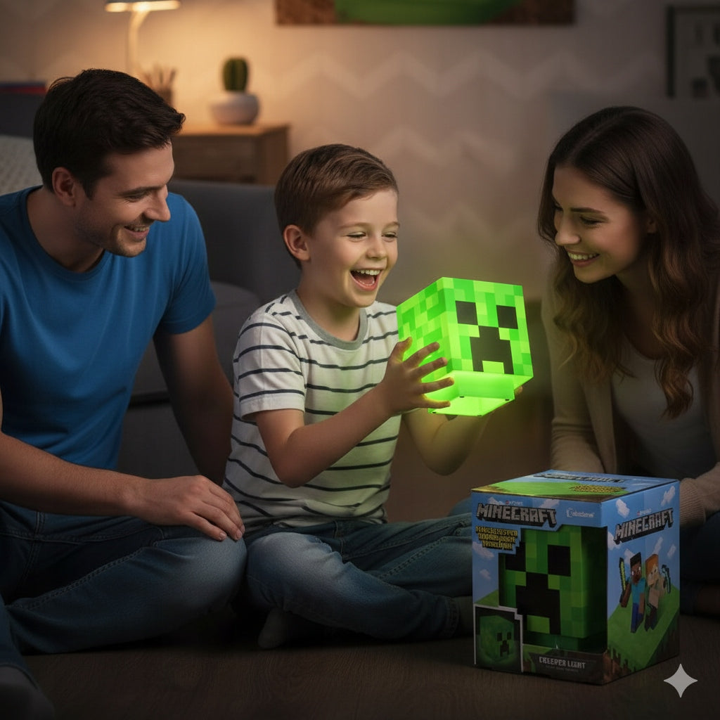 Minecraft Creeper Light V2 – Paladone LED lemputė, naktinė, stalinė, LED dovana