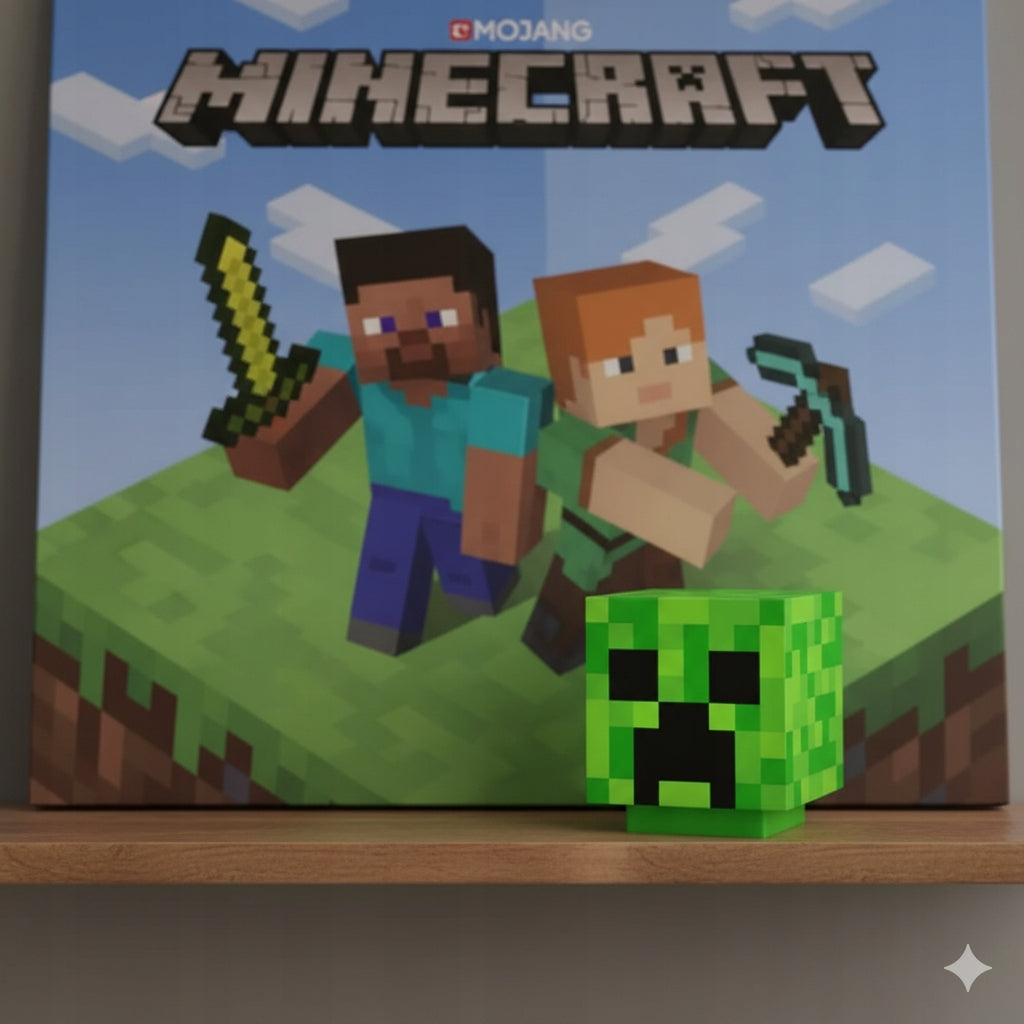 Minecraft Creeper Light V2 – Paladone LED lemputė, naktinė, stalinė, LED dovana