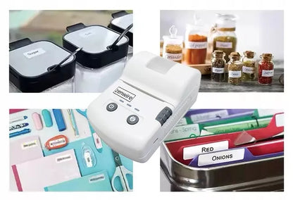 Mini Terminis Spausdintuvas Lipdukams Nešiojamas Belaidis