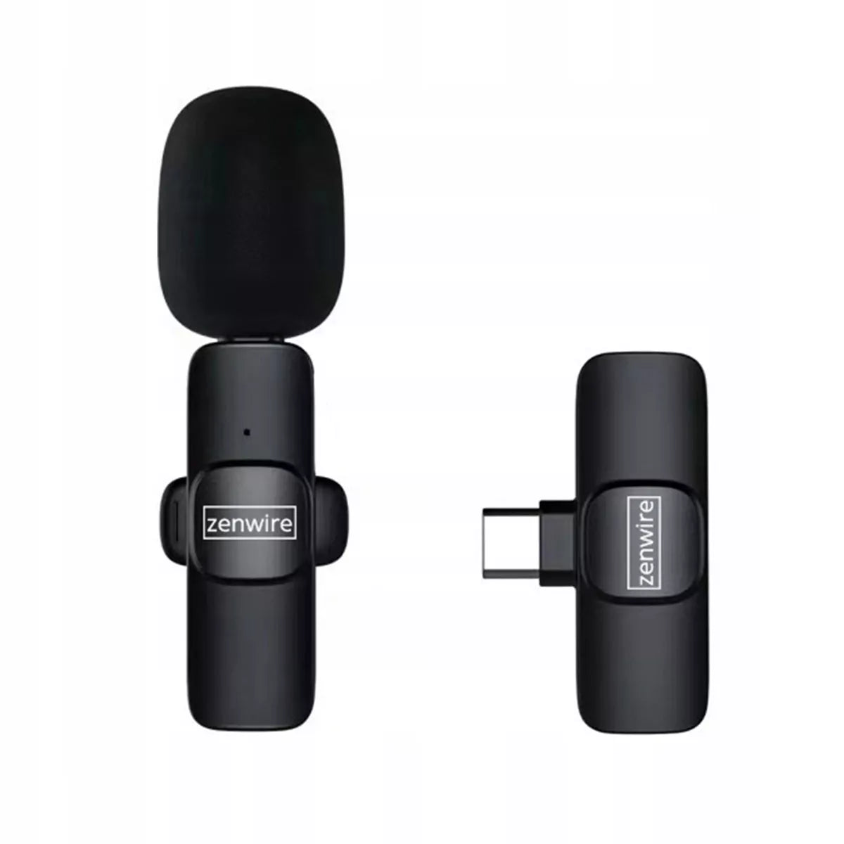 Mini belaidis atlapinis kondensatorinis mikrofonas telefonui, kompiuteriui, USB-C