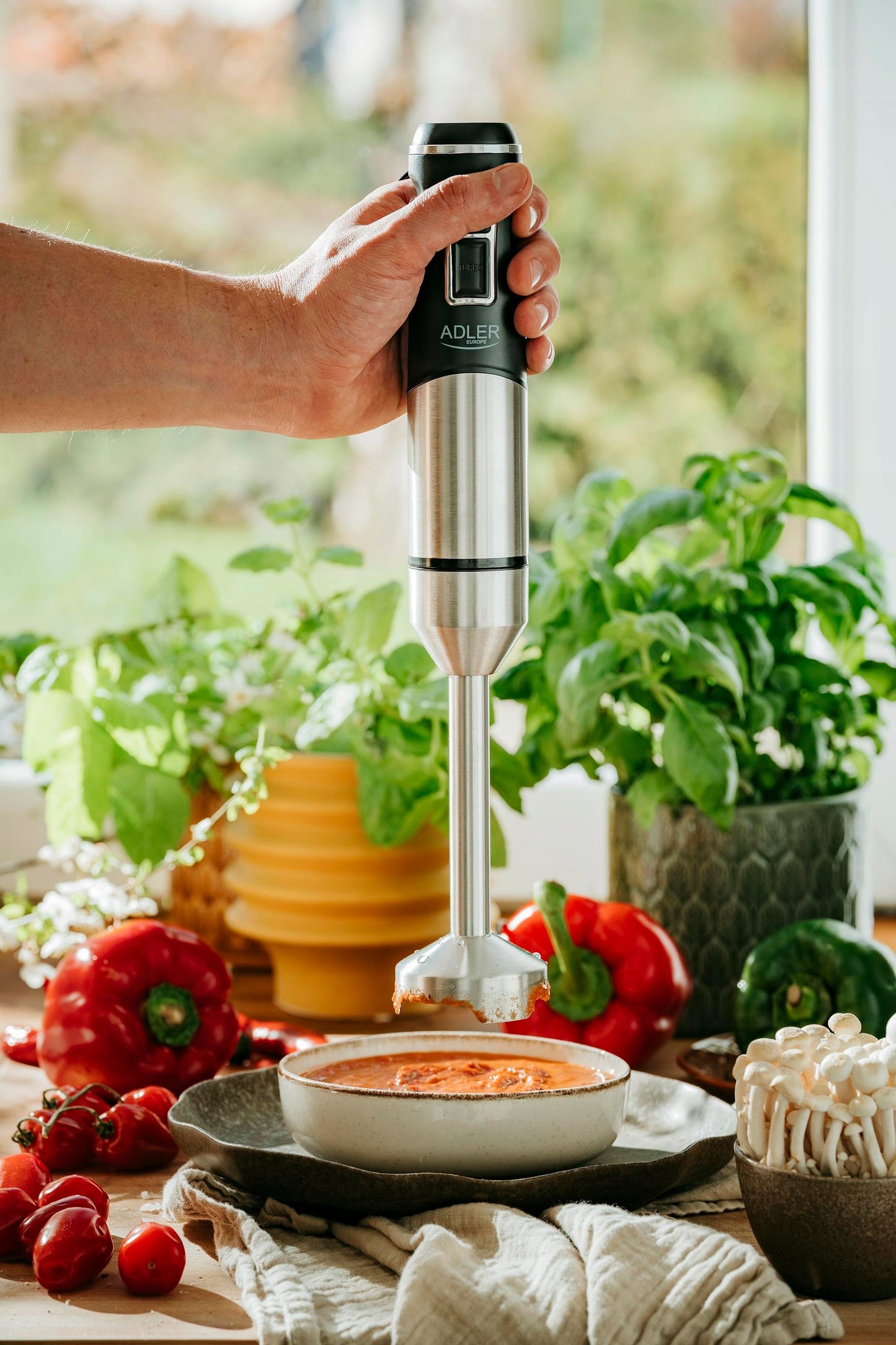 Galingas 1900W Rankinis Smulkintuvas Daugiafunkcis, Smulkina Ledą, Maišytuvas su TURBO Funkcija