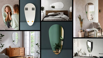 Madingas modernus sieninis veidrodis Loft Boho