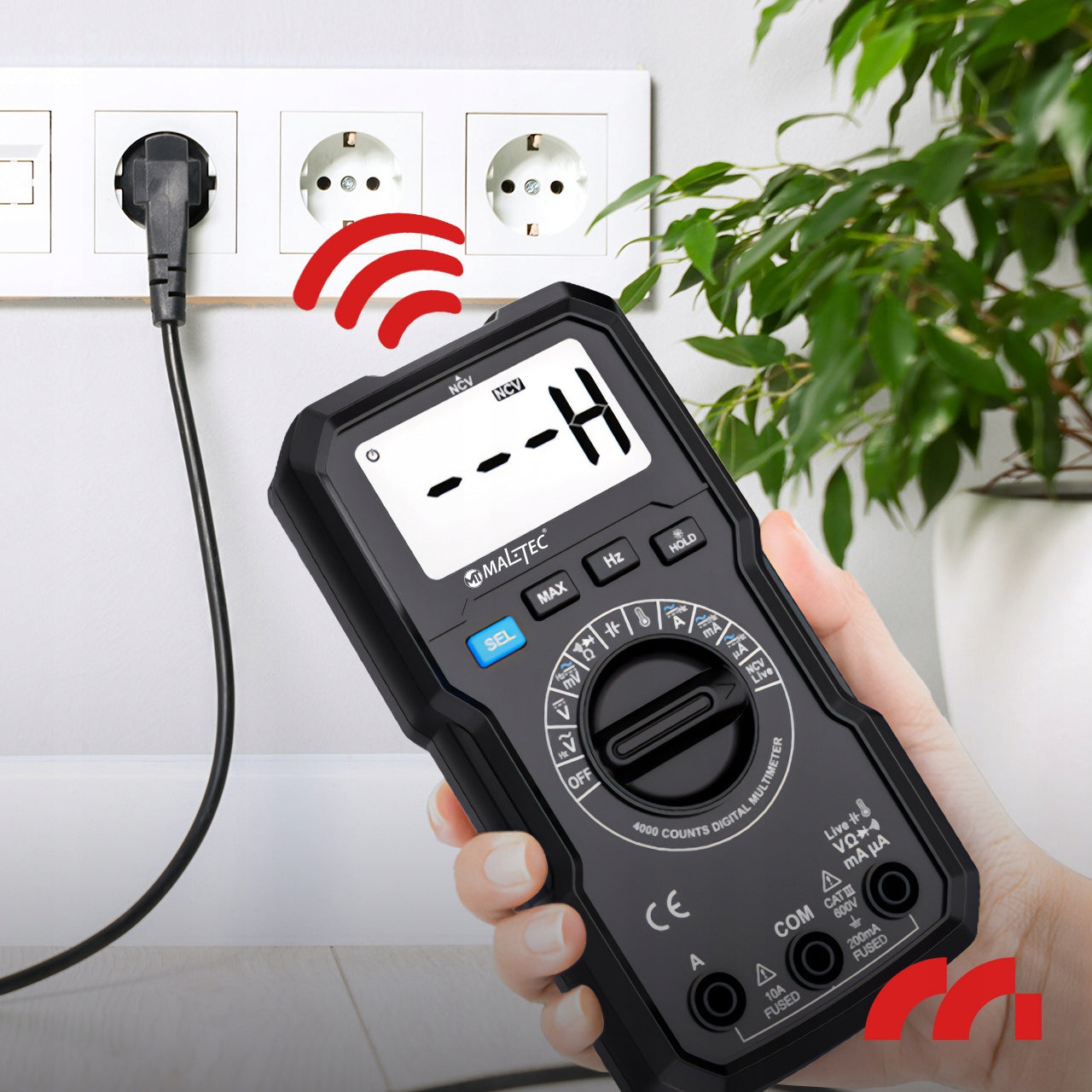 Skaitmeninis multimetras Elektros testeris LCD su laidų rinkiniu