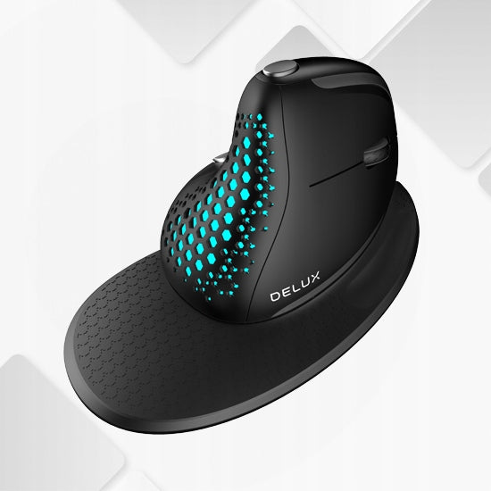 Bevielė vertikali žaidimų pelė nešiojamam kompiuteriui su RGB apšvietimu