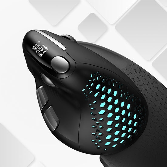 Bevielė vertikali žaidimų pelė nešiojamam kompiuteriui su RGB apšvietimu