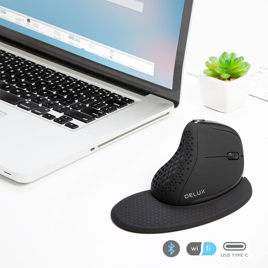 Bevielė vertikali žaidimų pelė nešiojamam kompiuteriui su RGB apšvietimu