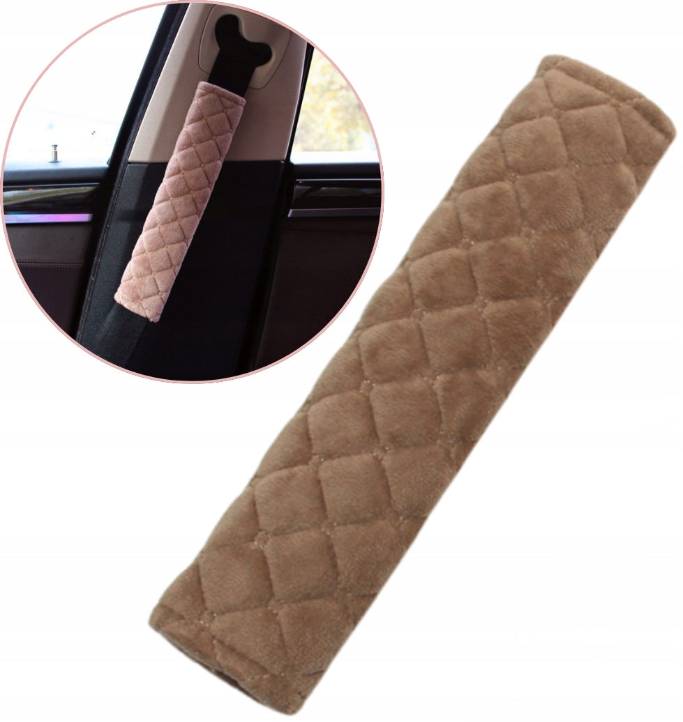 Paminkštinimas / Apsauginis užvalkalas saugos diržams arba kuprinės diržams, smėlio spalvos