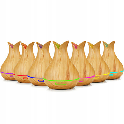 Ultragarsinis mini oro drėkintuvas su LED, 7 spalvomis ir aromaterapija