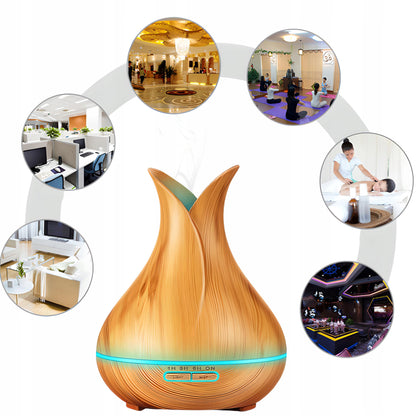 Ultragarsinis mini oro drėkintuvas su LED, 7 spalvomis ir aromaterapija