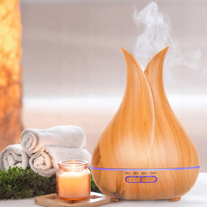 Ultragarsinis mini oro drėkintuvas su LED, 7 spalvomis ir aromaterapija