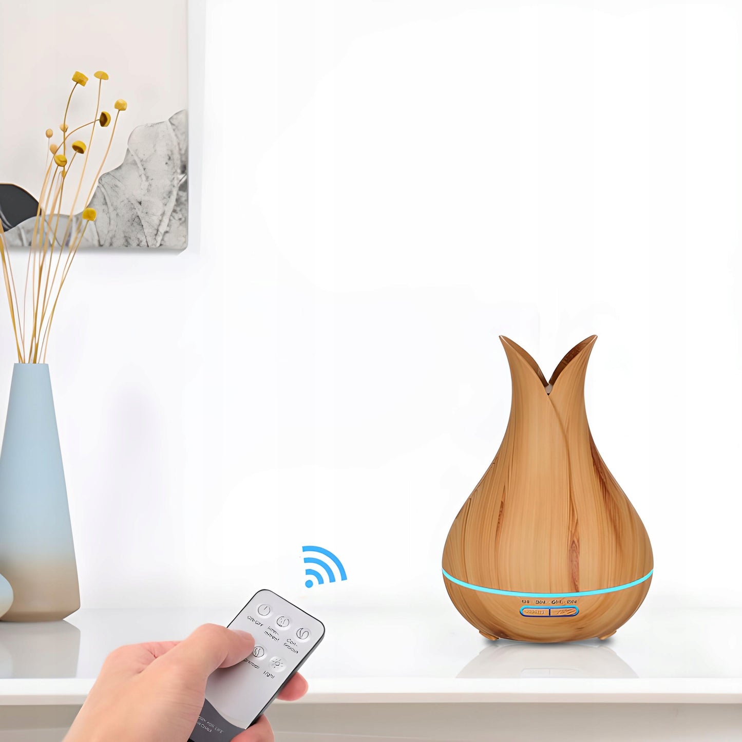 Ultragarsinis mini oro drėkintuvas su LED, 7 spalvomis ir aromaterapija