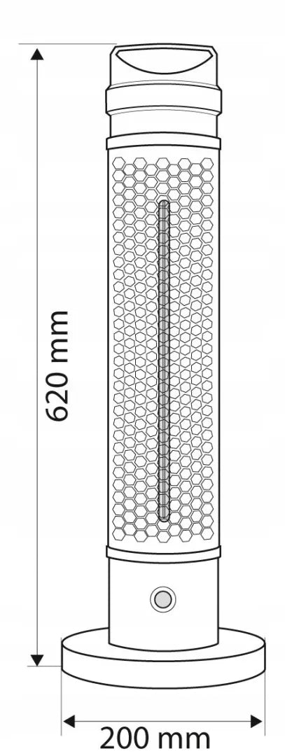 NEO INFRARAUDONŲJŲ SPINDULIŲ RADIATORIUS ŠILDYTUVAS LAUKO TŪRINTIS 1000W 90-035, IP44