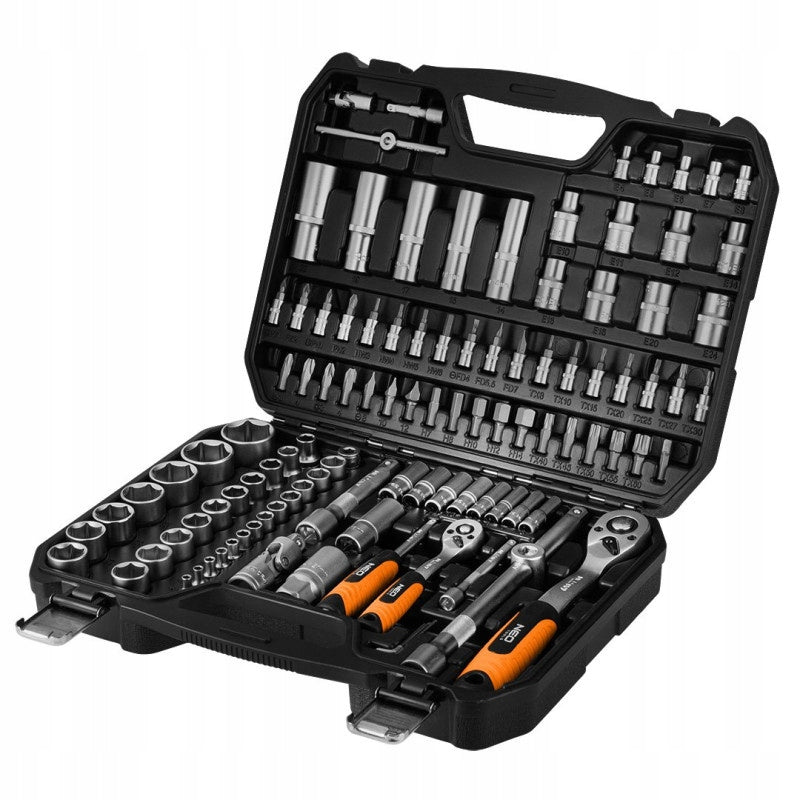 NEO Lizdasūkio Raktų Rinkinys 110 Elementų 1/2" 1/4" - Lizdasūkių Raktų CrV Neo Tools