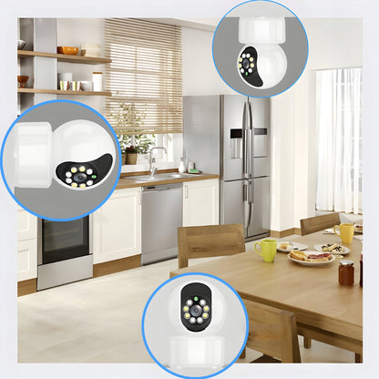 Elektroninė auklė namų kamera, Wi-Fi IP, 360° pasukama, naktinis režimas, „Full HD“