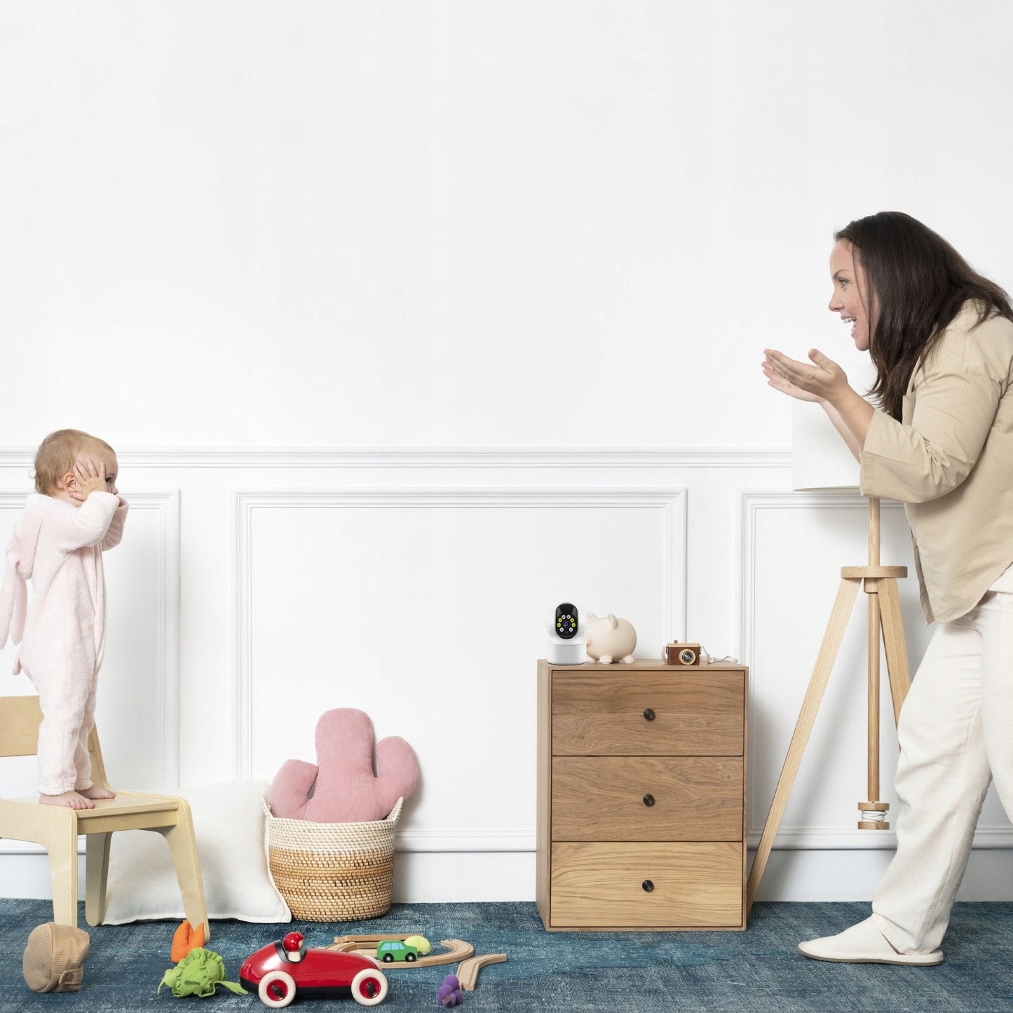 Elektroninė auklė namų kamera, Wi-Fi IP, 360° pasukama, naktinis režimas, „Full HD“