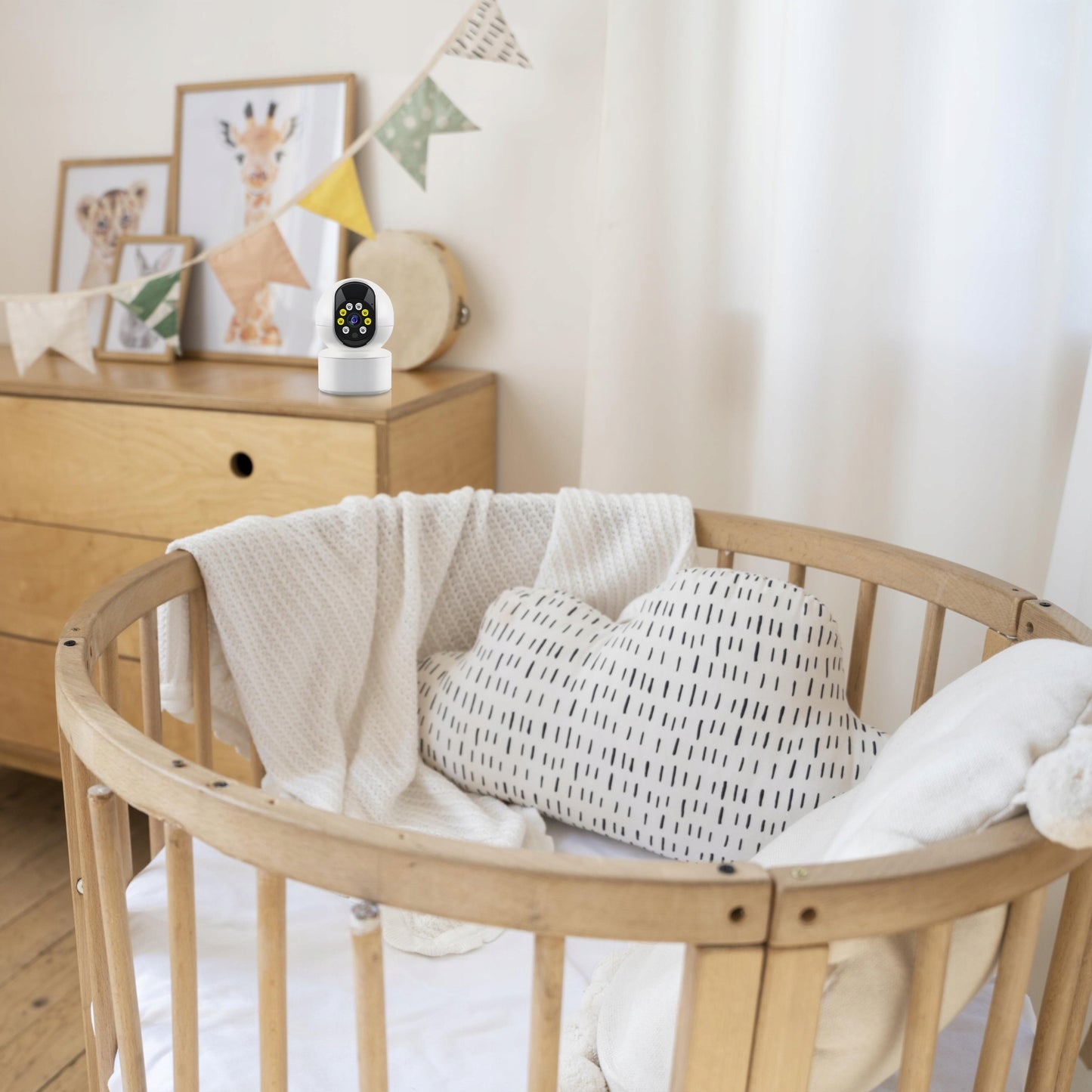 Elektroninė auklė namų kamera, Wi-Fi IP, 360° pasukama, naktinis režimas, „Full HD“