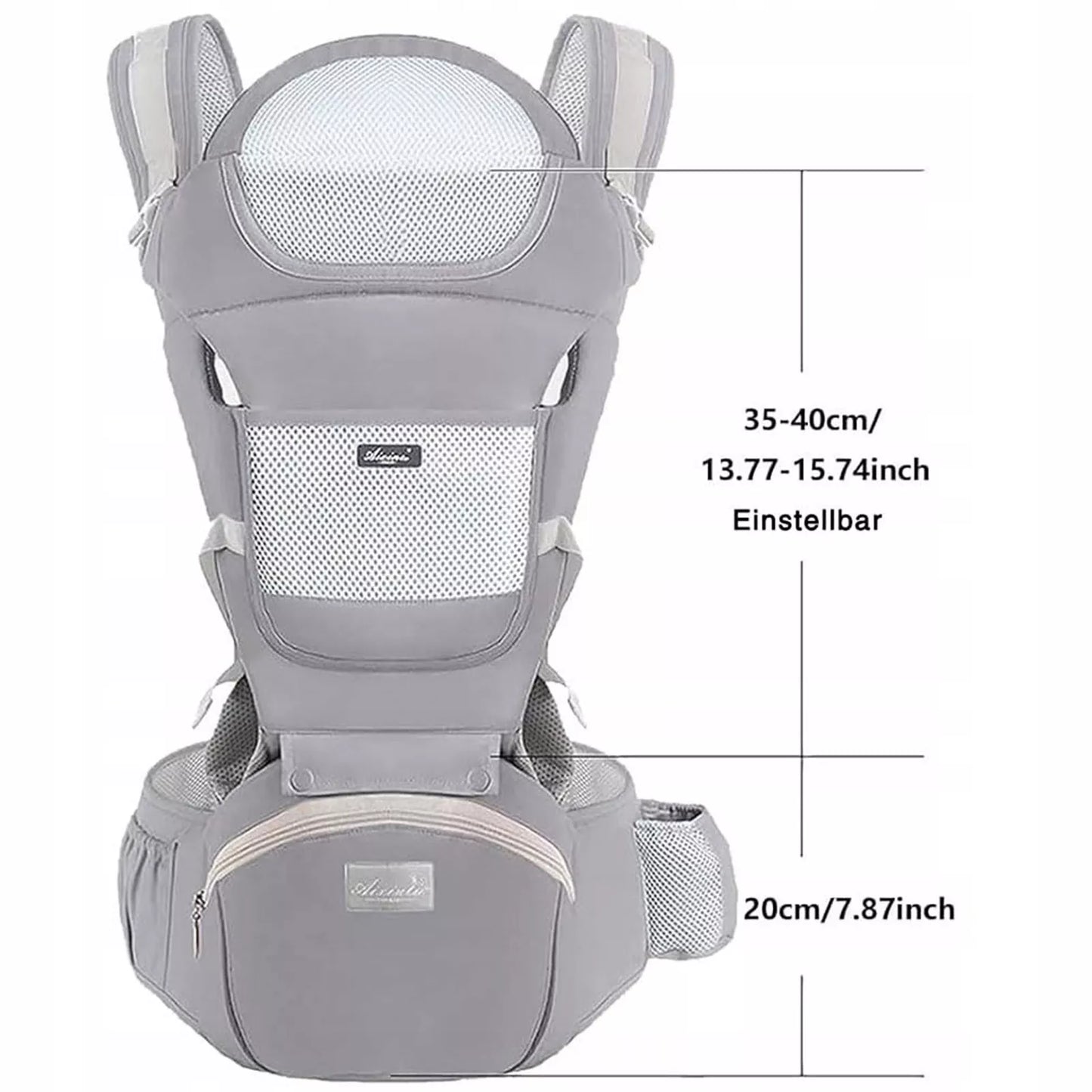 ERGONOMIŠKA KŪDIKIO NEŠYNĖLĖ 15-IN-1, DĖVĖJIMUI ANT NUGAROS IR PRIEKIO, DAUGIAFUNKCINĖ