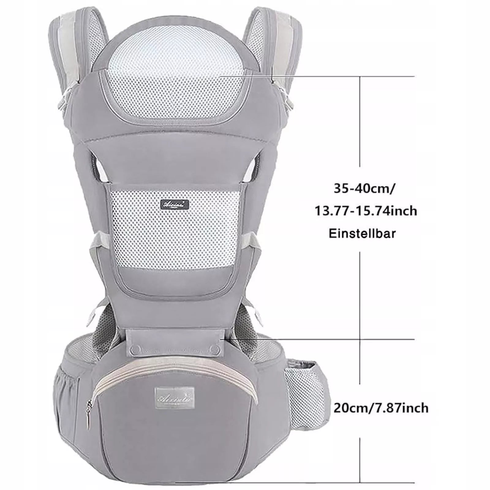 ERGONOMIŠKA KŪDIKIO NEŠYNĖLĖ 15-IN-1, DĖVĖJIMUI ANT NUGAROS IR PRIEKIO, DAUGIAFUNKCINĖ