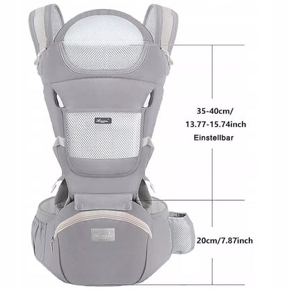 ERGONOMIŠKA KŪDIKIO NEŠYNĖLĖ 15-IN-1, DĖVĖJIMUI ANT NUGAROS IR PRIEKIO, DAUGIAFUNKCINĖ