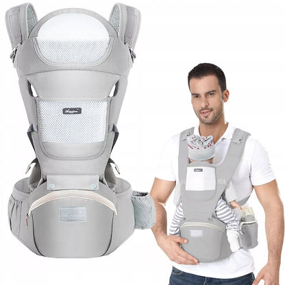 ERGONOMIŠKAS KŪDIKIŲ NEŠYNĖLĖ SU KĖDUTĖ, DAUGIAFUNKCINĖ 3-20 KG